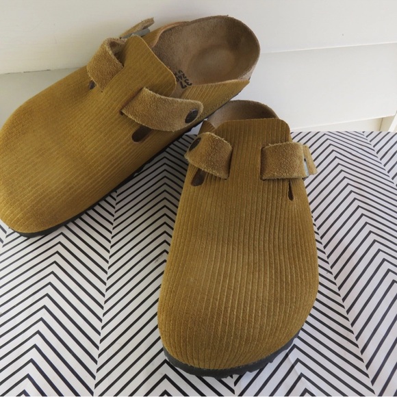 Birkenstock Boston Clogs Corduroy Suede – Mustard Yellow 37 Or 6.5 - Picture 4 of 11